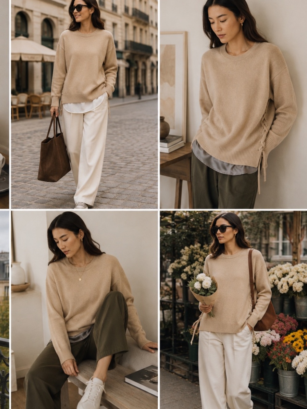🔥CASHMERE🔥VINCE CAMEL TAN color Vince oversized SideTie Sweater SzM\ L pricefirm